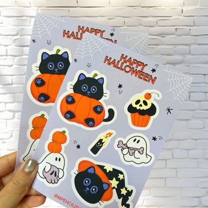 Tomo Cat - Halloween Sticker Sheet