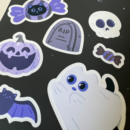 Tomo Cat - Halloween Sticker Sheet