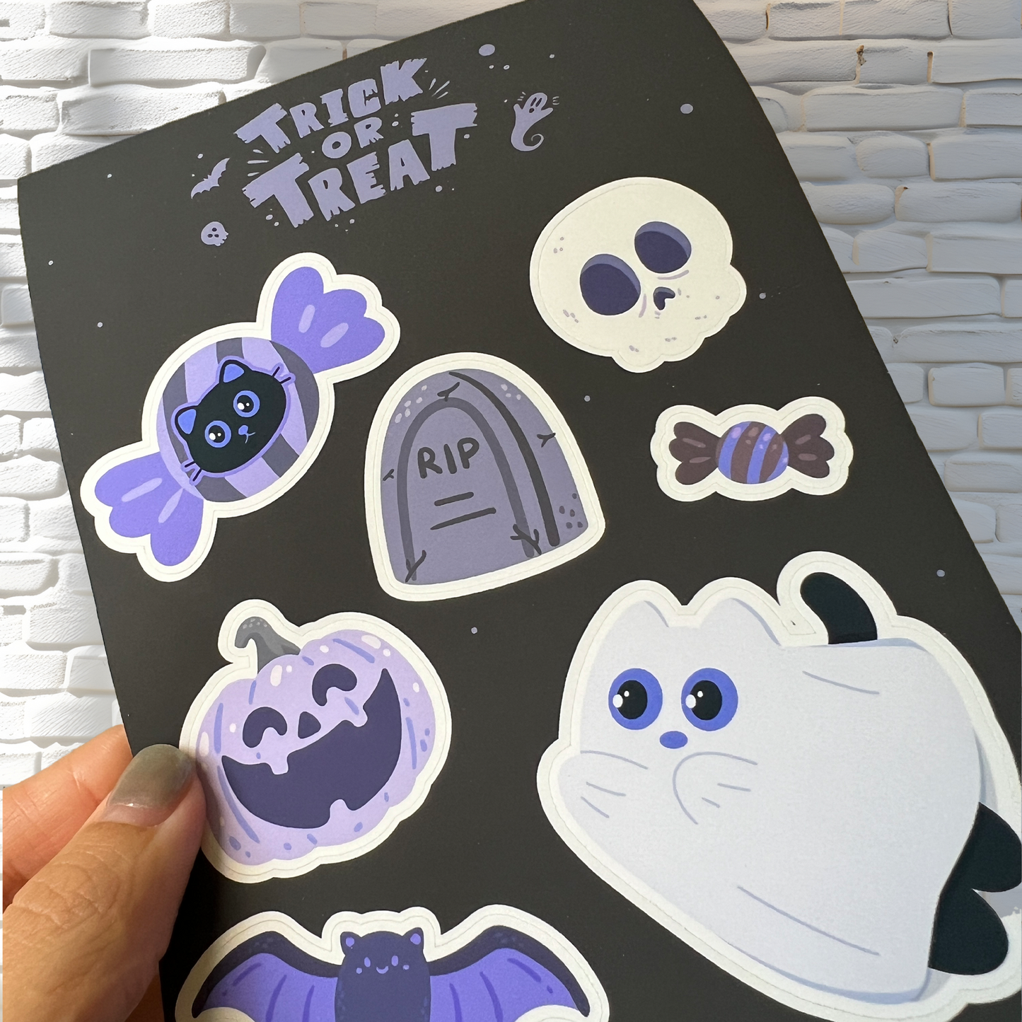 Tomo Cat - Halloween Sticker Sheet