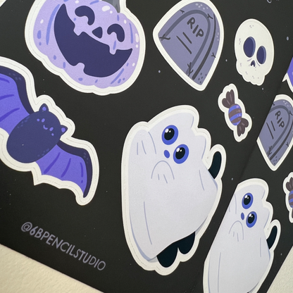 Tomo Cat - Halloween Sticker Sheet