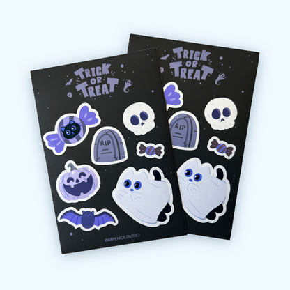 Tomo Cat - Halloween Sticker Sheet