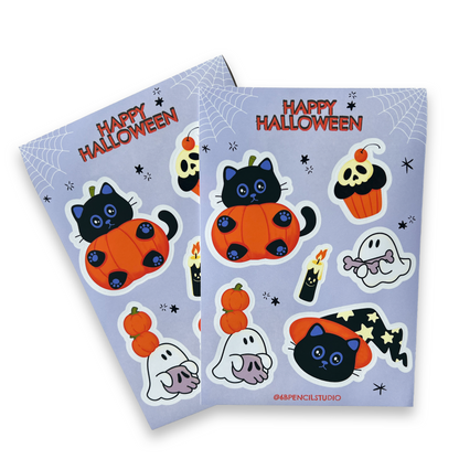 Tomo Cat - Halloween Sticker Sheet