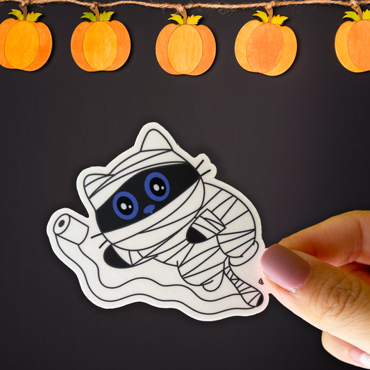 Tomo Cat - Mummy Cat Sticker - Halloween Sticker